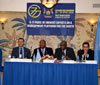 Left to right: Mr. Mourad Ahmia, Executive Secretary of the Group of 77; Hon. W. Baldwin Spencer, Prime Minister and Minister for Foreign Affairs of Antigua and Barbuda and Chair of G-77; Amb. John W. Ashe, Permanent Representative of Antigua and Barbuda to the UN; and Amb. Nassir Abdulaziz Al-Nasser, Permanent Representative of the State of Qatar to the UN.
