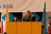 G-77 Chair, The Honourable W. Baldwin Spencer, Prime Minister and Minister for Foreign Affairs of Antigua and Barbuda, addressing the opening ceremony of the IFCC-XII in Yamoussoukro, Cte d'Ivoire.