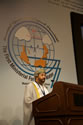 H.E Shake Abdullah Bin Salim Al-Rawas, Minister of Regional Municiapalities and Water Resources of the Sultanate of Oman, addressing the Ministerial Forumn on Water at the opening ceremnoy on 23 February 2009. (Photo: Michael Holewka)