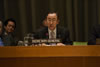 UN Secretary-General, H.E. Mr. Ban Ki-moon, addresses the handover ceremony of the Group of 77.